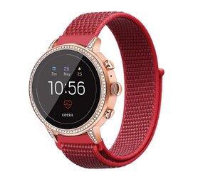 Strap-it® Fossil Gen 5e - 42mm nylon band (rood)