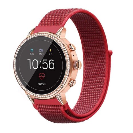 Strap-it® Strap-it Fossil Gen 5e - 42mm nylon band (rood)