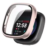 Strap-it® Fitbit Versa 4 / Sense 2 hard case met glas (rosé goud)