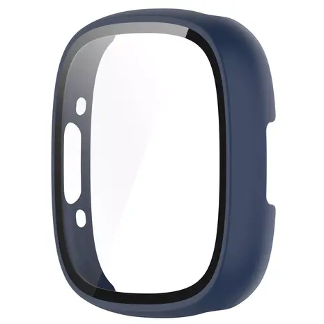 Strap-it® Strap-it Fitbit Versa 4 / Sense 2 hard case met glas (blauw)