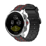 Strap-it® Polar Grit X sport gesp band (zwart/rood)