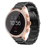 Strap-it® Fossil Gen 5e - 42mm stalen band (zwart)