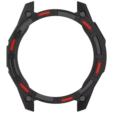 Strap-it® Strap-it Garmin Fenix 8 - 47mm SOLAR Rugged TPU case (zwart/rood)