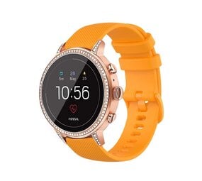 Strap-it® Fossil Gen 5e - 42mm siliconen bandje (oranje)