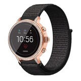 Strap-it® Fossil Gen 5e - 42mm nylon band (zwart)