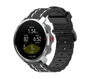 Strap-it® Polar Grit X sport gesp band (zwart/wit) Strap-it® Polar Grit X sport gesp band (zwart/wit)
