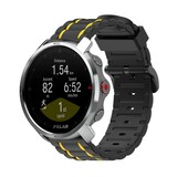 Strap-it® Polar Grit X sport gesp band (zwart/geel)
