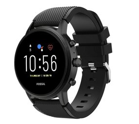 Strap-it® Fossil Gen 5 siliconen bandje (zwart)