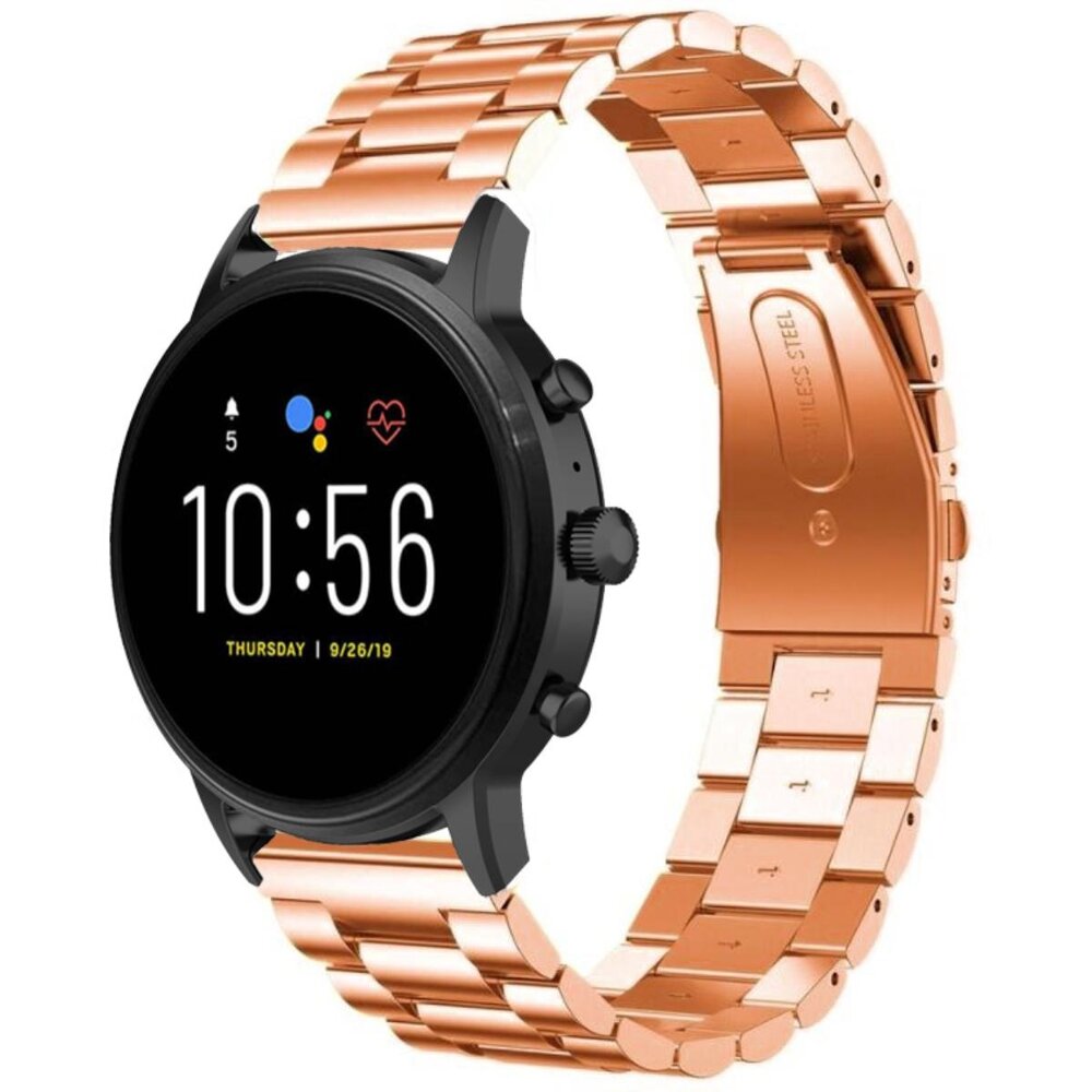 Strap-it® Strap-it Fossil Gen 5 stalen band (rosé goud)