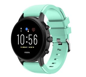 Strap-it® Fossil Gen 5 siliconen bandje (aqua)