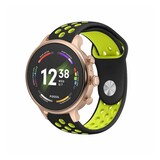 Strap-it® Fossil Gen 6 (42mm) sport band (zwart/geel)