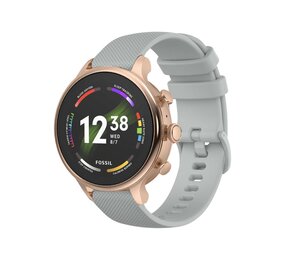 Strap-it® Fossil Gen 6 (42mm) siliconen bandje (grijs)