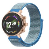 Strap-it® Fossil Gen 6 (42mm) nylon band (blauw)