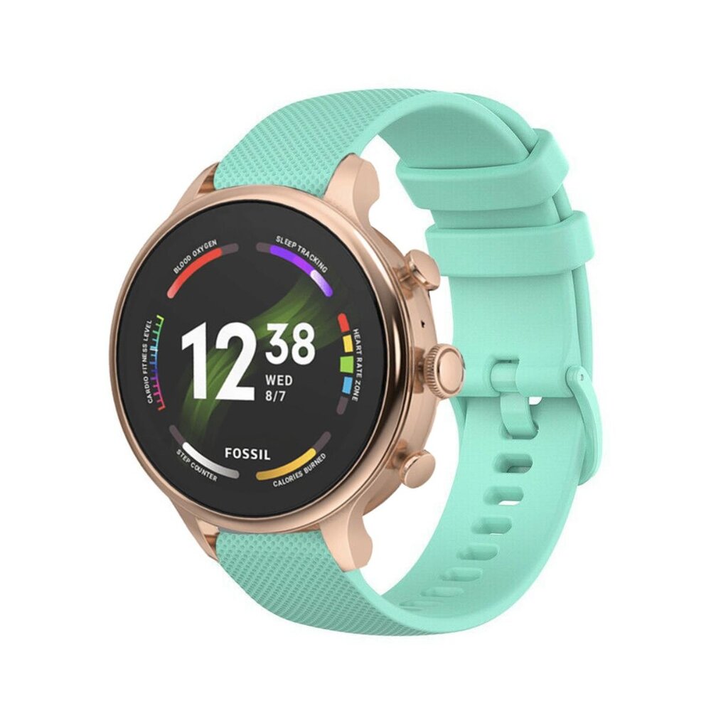 Strap-it® Strap-it Fossil Gen 6 (42mm) siliconen bandje (aqua)