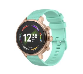 Strap-it® Fossil Gen 6 (42mm) siliconen bandje (aqua)