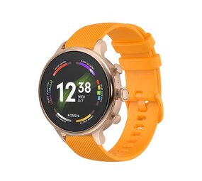 Strap-it® Fossil Gen 6 (42mm) siliconen bandje (oranje)