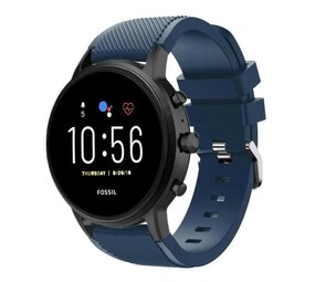 Strap-it® Fossil Gen 5 siliconen bandje (donkerblauw)