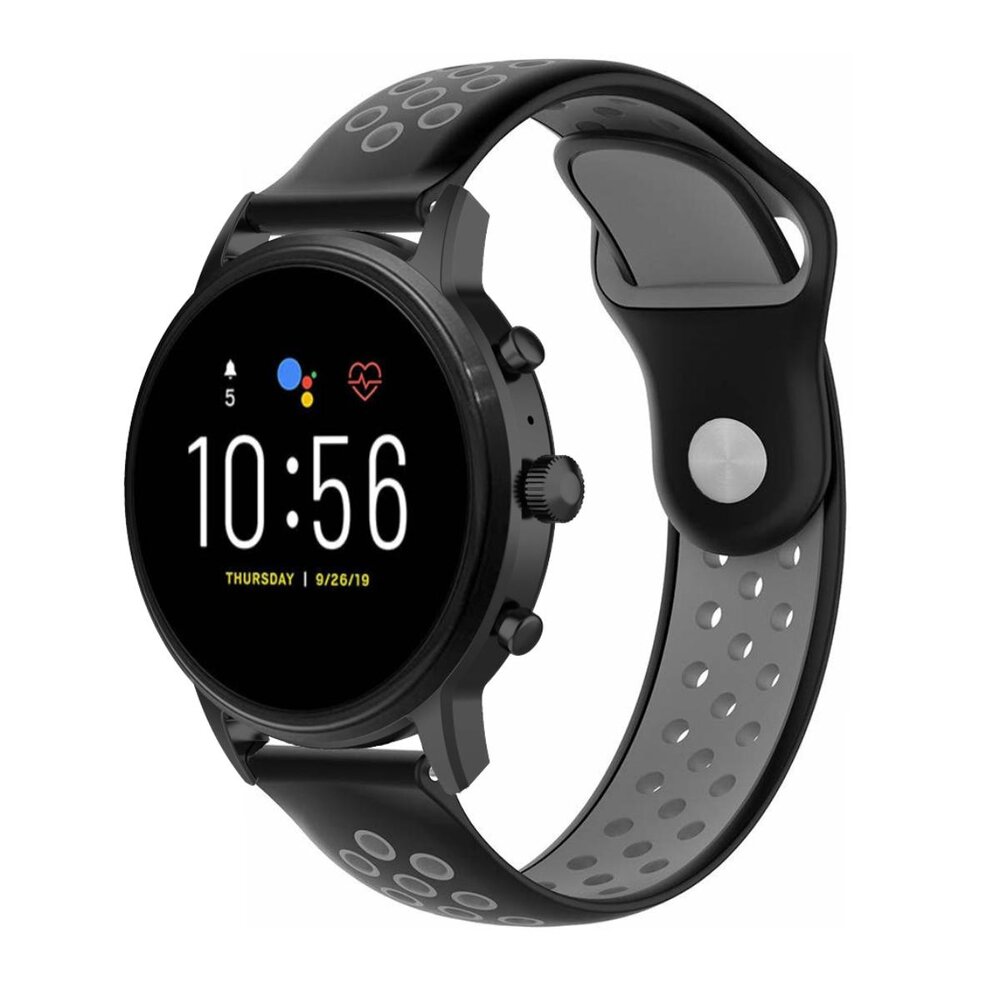 Strap-it® Strap-it Fossil Gen 5 sport band (zwart/grijs)