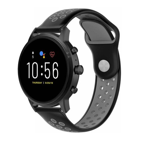 Strap-it® Strap-it Fossil Gen 5 sport band (zwart/grijs)