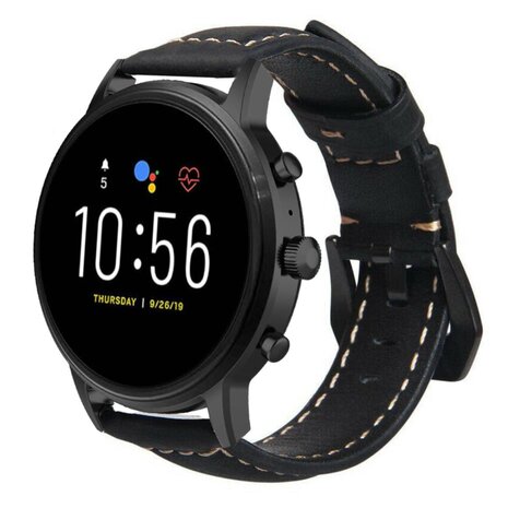 Strap-it® Strap-it Fossil Gen 5 leren band (zwart) Strap-it® Strap-it Fossil Gen 5 leren band (zwart)