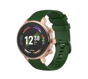 Strap-it® Fossil Gen 6 (42mm) siliconen bandje (legergroen)