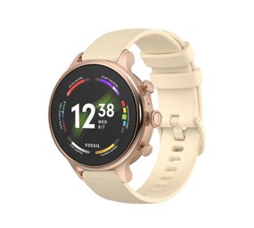 Strap-it® Fossil Gen 6 (42mm) siliconen bandje (beige)
