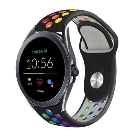 Strap-it® Strap-it Fossil Gen 5e - 44mm sport band (zwart kleurrijk)