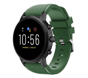 Strap-it® Fossil Gen 5 siliconen bandje (legergroen)