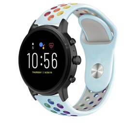 Strap-it® Fossil Gen 5 sport band (lichtblauw kleurrijk)