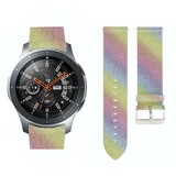 Strap-it® Fossil Gen 5 leren glitter bandje (regenboog)