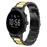 Strap-it® Fossil Gen 5 stalen band (zwart/goud)