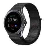 Strap-it® Fossil Gen 5e - 44mm nylon band (zwart)