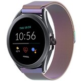 Strap-it® Fossil Gen 5e - 44mm Milanese band (regenboog)