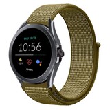 Strap-it® Fossil Gen 5e - 44mm nylon band (olijf)