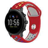 Strap-it® Fossil Gen 5 sport band (rood kleurrijk)
