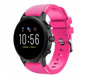 Strap-it® Fossil Gen 5 siliconen bandje / (knalroze)