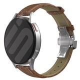 Strap-it® Fossil Gen 6 - 44mm luxe leren band (bruin)