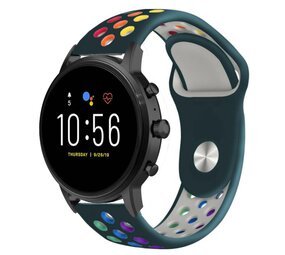 Strap-it® Fossil Gen 5 sport band (dennengroen kleurrijk) Strap-it® Fossil Gen 5 sport band (dennengroen kleurrijk)