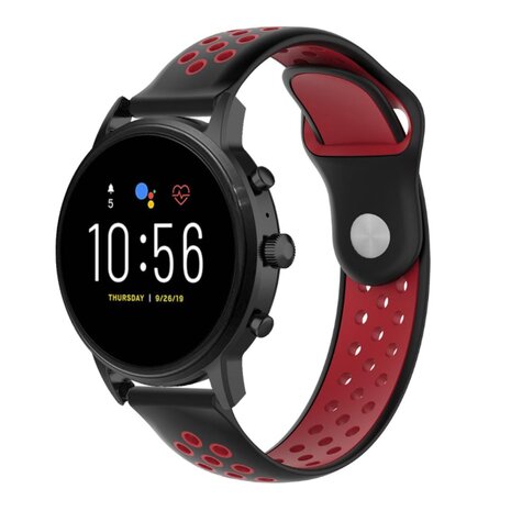 Strap-it® Strap-it Fossil Gen 5 sport band (zwart/rood)