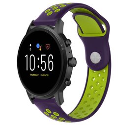 Strap-it® Fossil Gen 5 sport band (paars/geel)