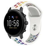 Strap-it® Fossil Gen 5 sport band (wit kleurrijk)