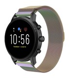 Strap-it® Fossil Gen 5 Milanese band (regenboog)