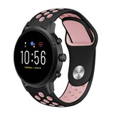 Strap-it® Fossil Gen 5 sport band (zwart/roze)