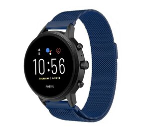 Strap-it® Fossil Gen 5 Milanese band (blauw)