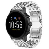 Strap-it® Fossil Gen 5 stalen draak band  (zilver)