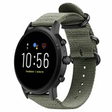 Strap-it® Fossil Gen 5 nylon gesp band (groen)