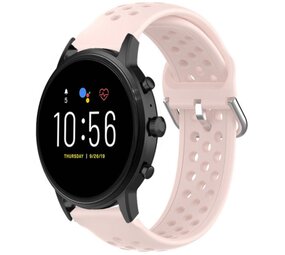 Strap-it® Fossil Gen 5 siliconen bandje met gaatjes (roze)
