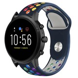 Strap-it® Fossil Gen 5 sport band (donkerblauw kleurrijk)