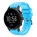 Strap-it® Fossil Gen 5 siliconen bandje (lichtblauw)