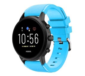 Strap-it® Fossil Gen 5 siliconen bandje (lichtblauw)